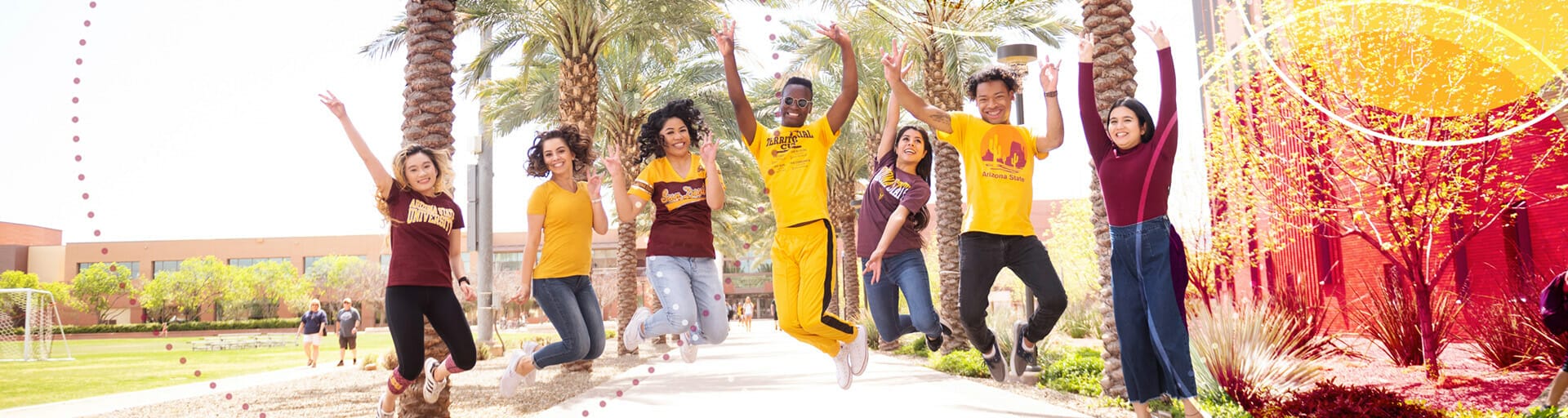 
		students jumping in the air		